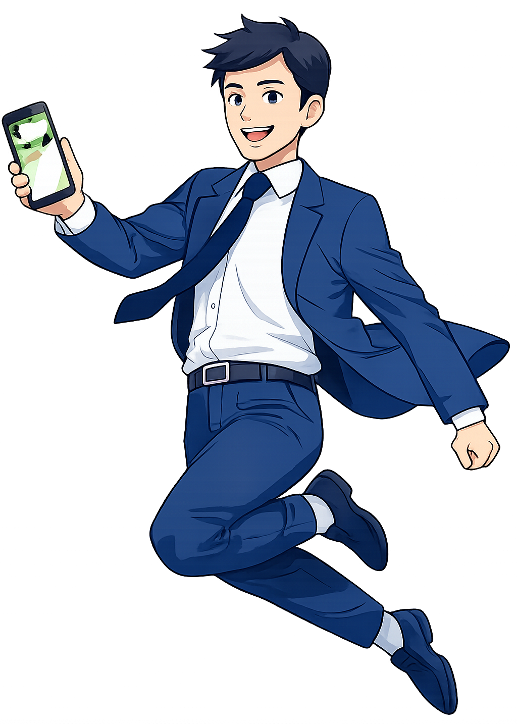 自由へ飛び出すビジネスマン